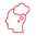small icon color c9373c representing thought